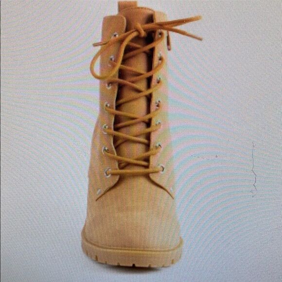 New Report Tan Ferdi Lace Up Hiker Boots 6 7 - Picture 3 of 3